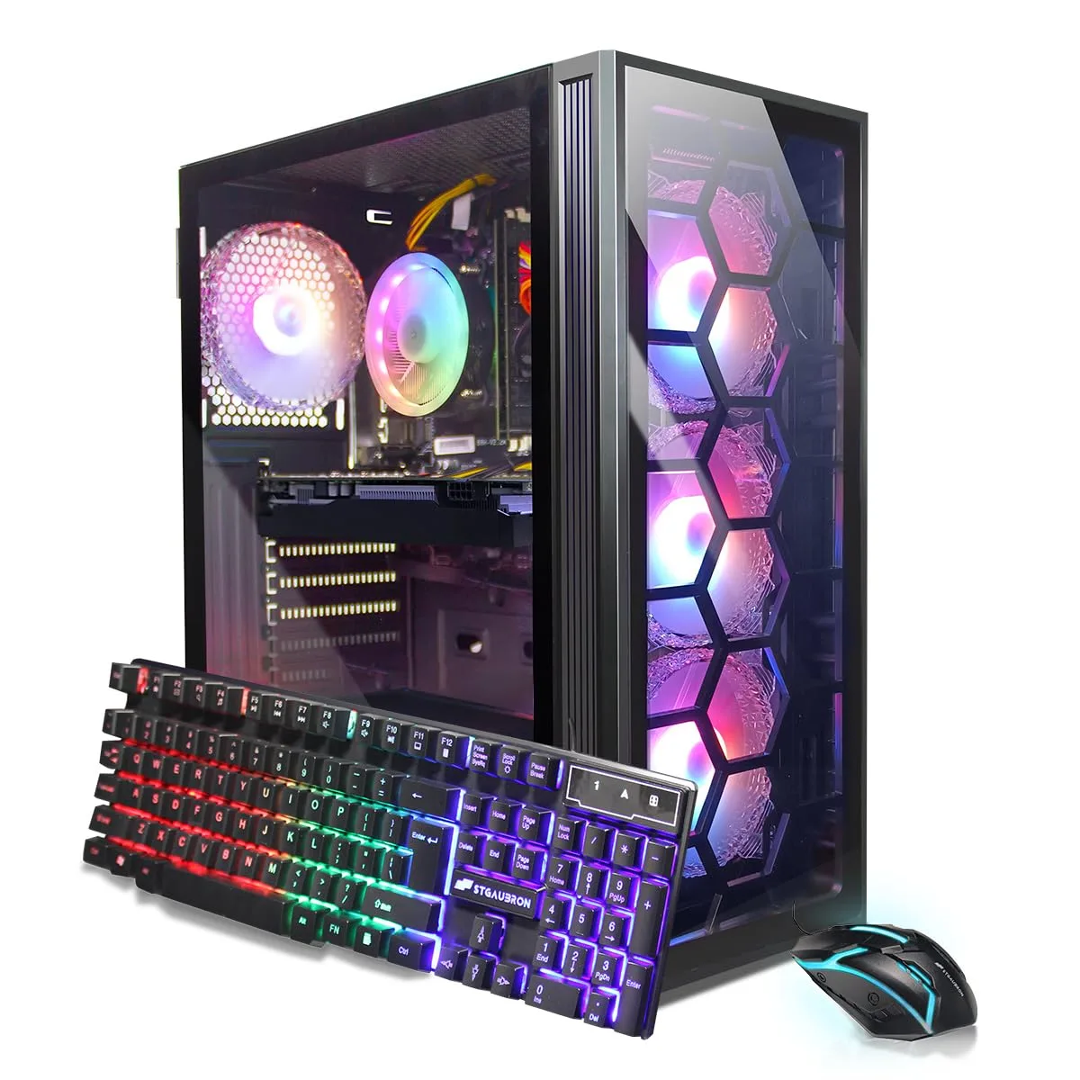STGAubron PC de escritorio para juegos, Corei7 8ª generación, RTX 3050 6G