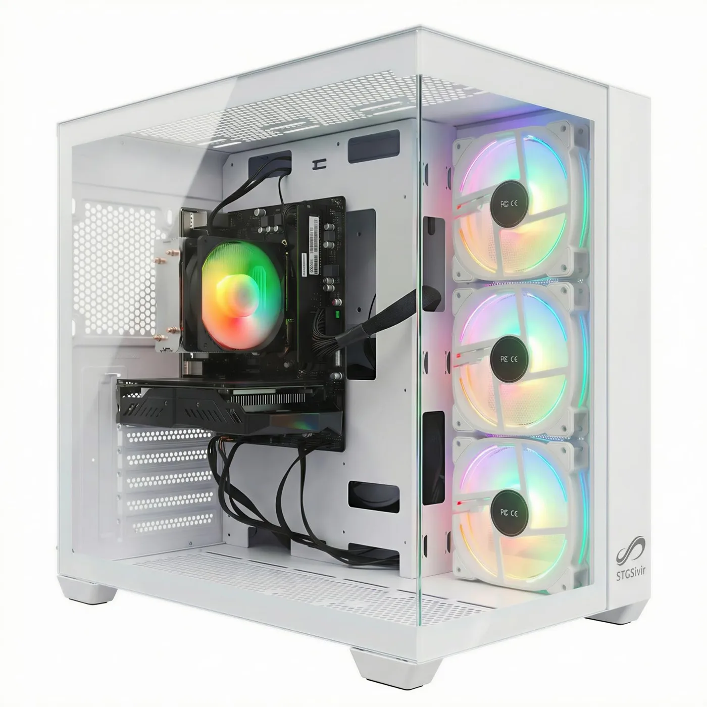 STGsivir PC Gaming, Ryzen 7 5700X, RTX 3050 6G,16G DDR4,1T SSD