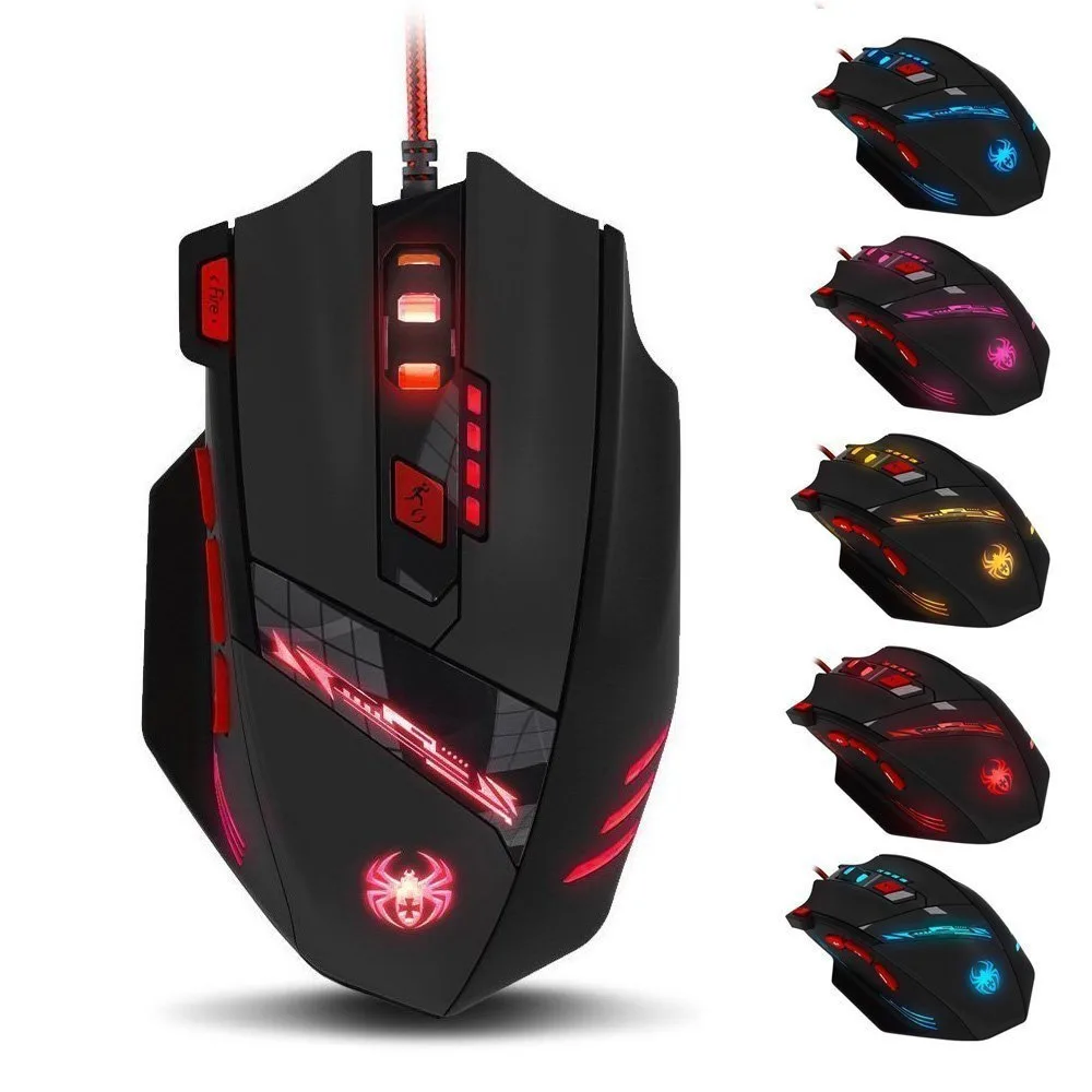 zelotes Ratón Gaming,9200DPI (6 Niveles),8 Botones Programable,Peso…