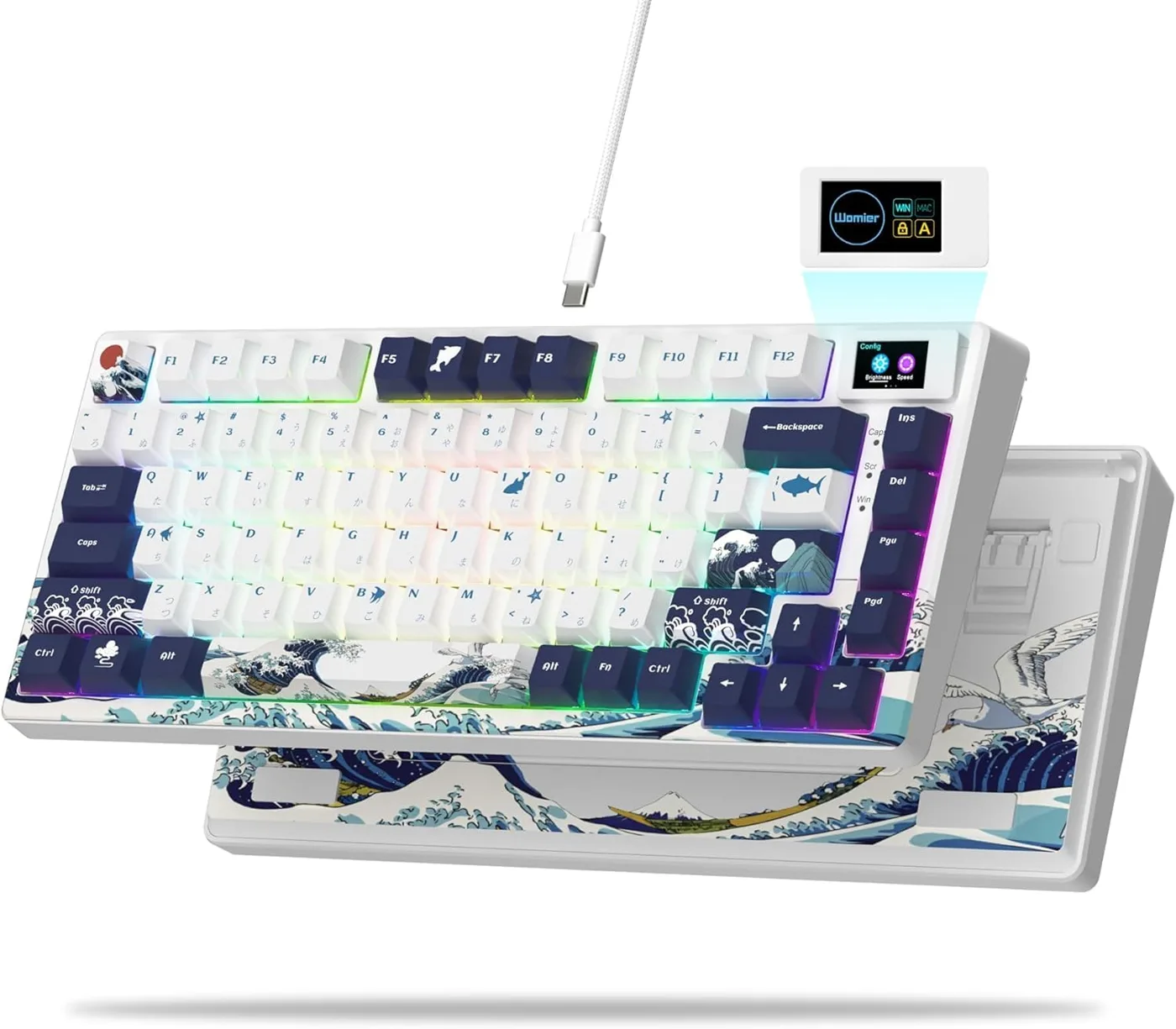 SK80 Teclado Mecánico Gaming 75% Compacto, USB C, Hot-Swap
