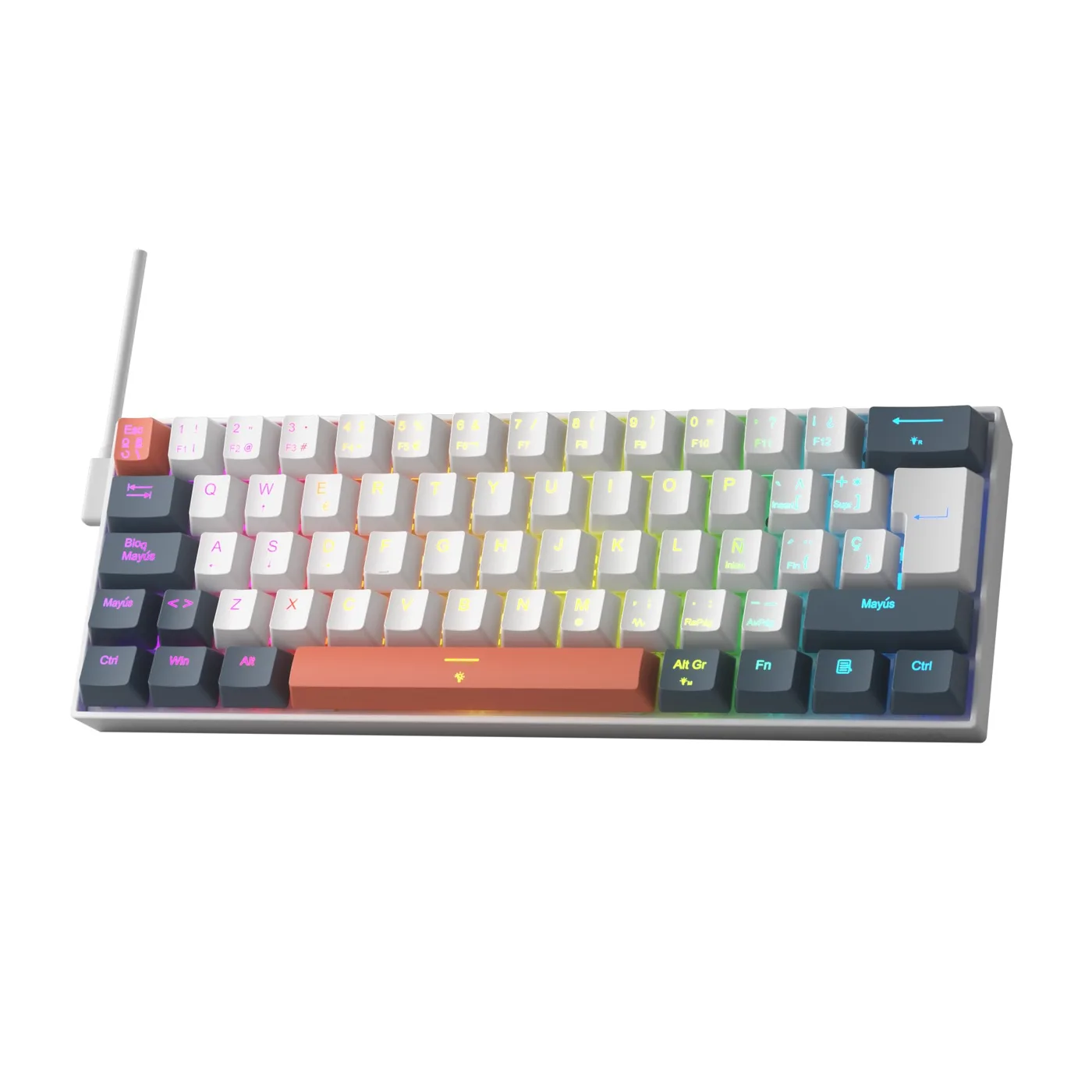 Redragon K617 HE Teclado Gaming RGB 60% 8000Hz Cable USB-C